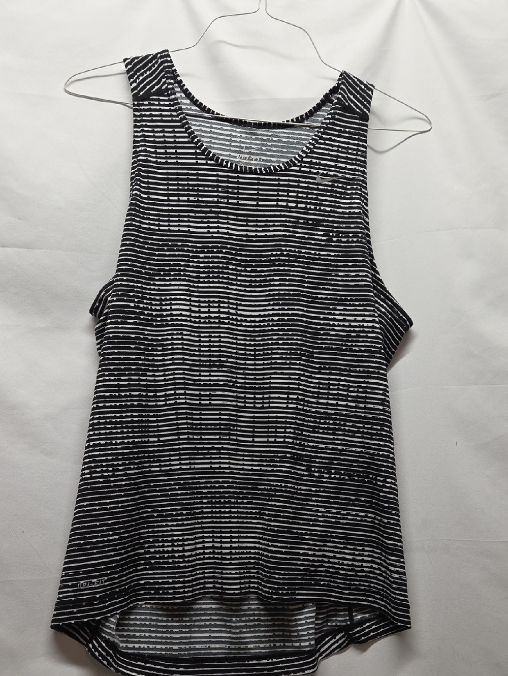 Nike Dri Fitv Womens Tank Top L Black And White Workout Top